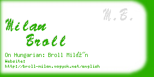 milan broll business card